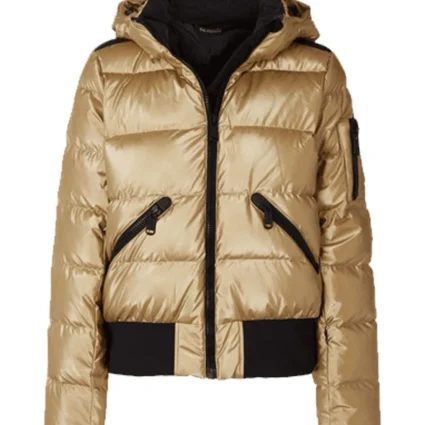 Juno Temple Ted Lasso Puffer Jacket Hooded