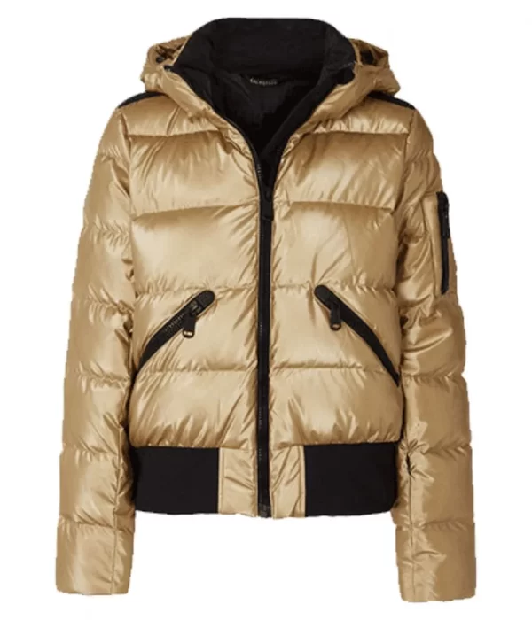 Juno Temple Ted Lasso Puffer Jacket Hooded