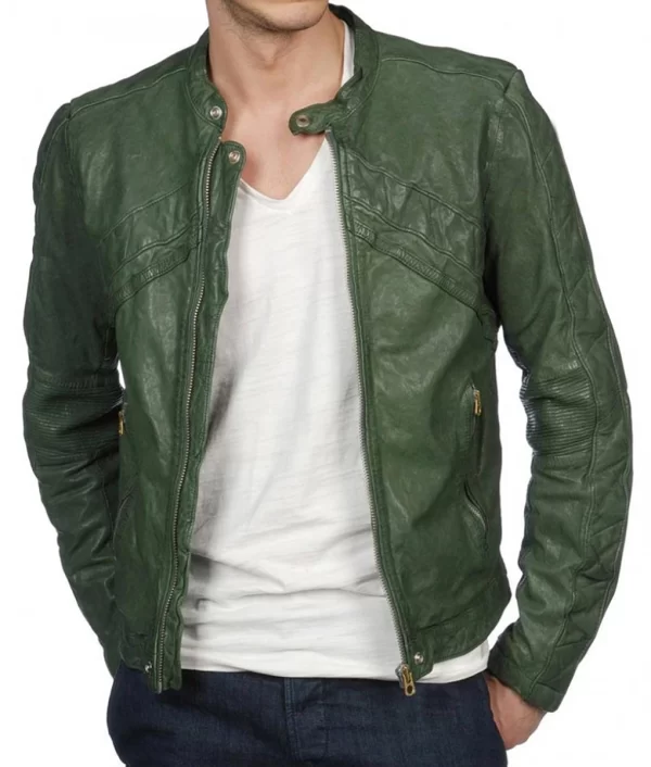 Men’s Green Leather Jacket