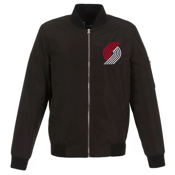 Portland Trail Blazers Nylon Lightweight Black Jacket