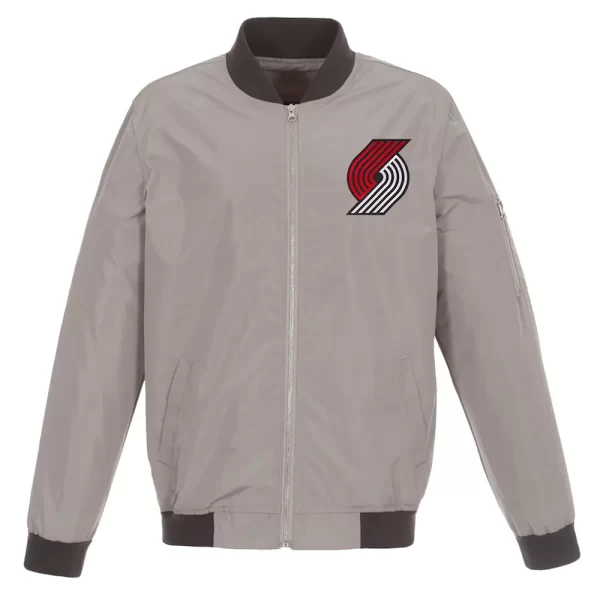 Portland Trail Blazers Nylon Lightweight Full-Zip Bomber Jacket