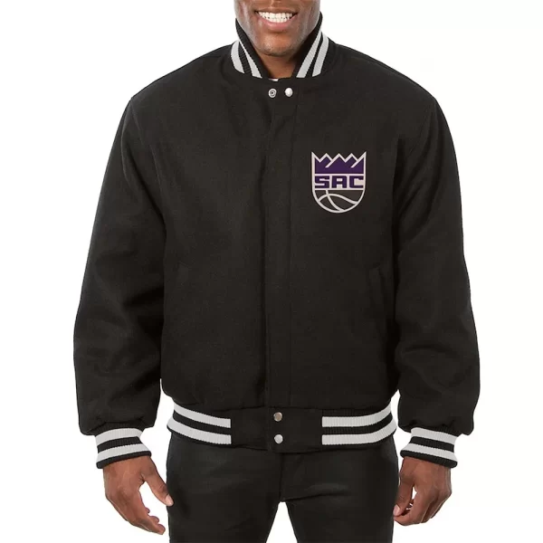 Sacramento Kings Black All Varsity Wool Jacket