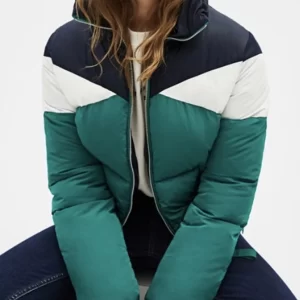 Shirine Boutella Christmas Flow Color Block Puffer Jacket