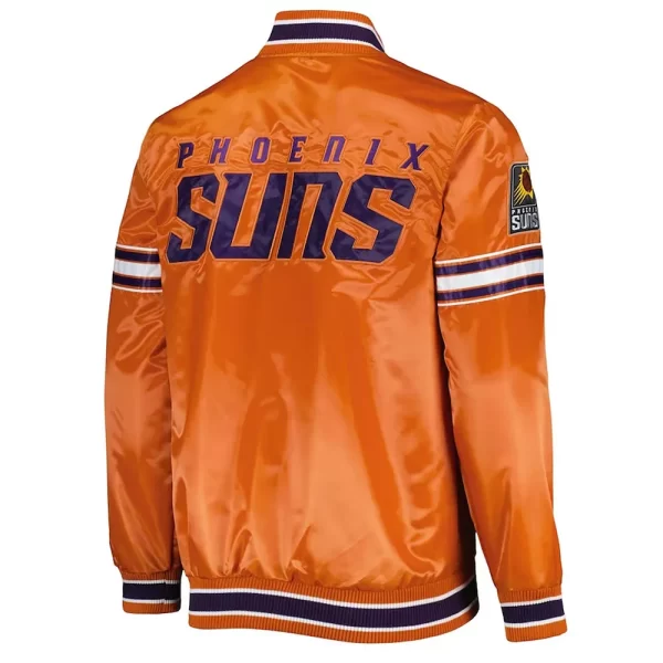 Starter Orange Slider Phoenix Suns Varsity Full-Snap Satin Jacket