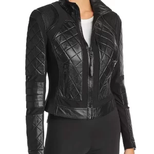 Westworld Evan Rachel Wood Quilted Black Leather Jacket