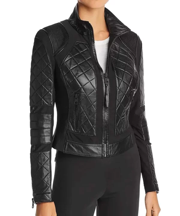 Westworld Evan Rachel Wood Quilted Black Leather Jacket