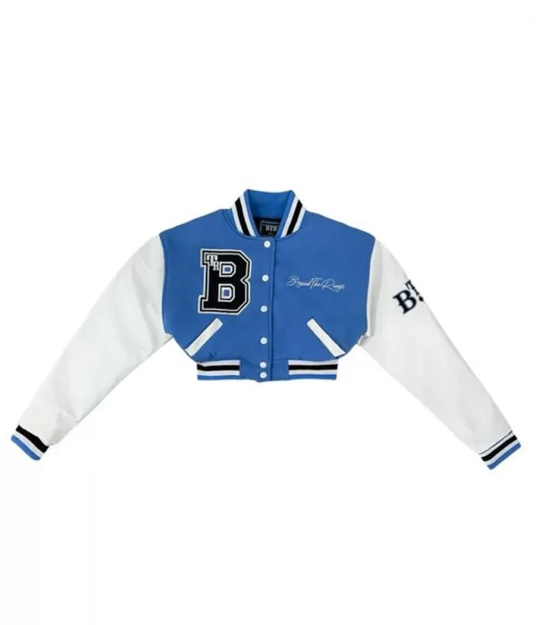 Women’s University 1946 Blue and White Cropped Jacket