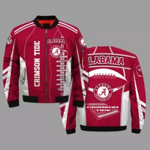 Alabama Crimson Tide Red Bomber Jacket