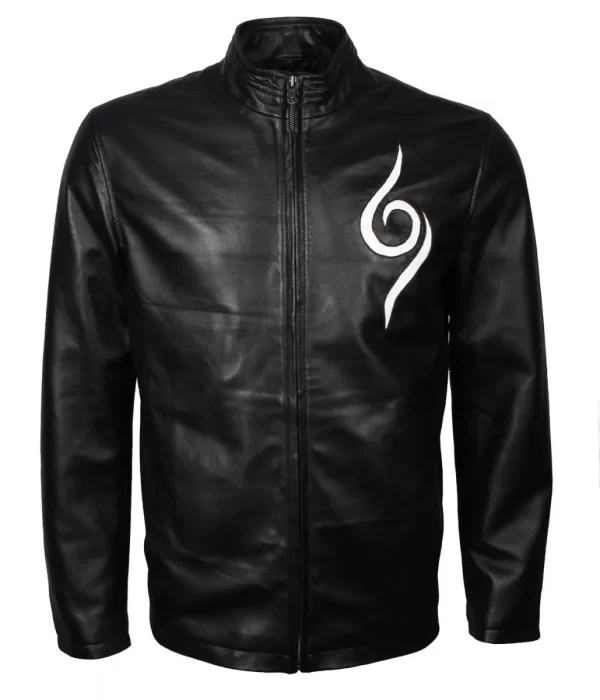 Anbu Naruto Black Genuine Leather Jacket