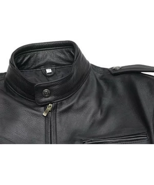 Biker Goldwing Leather Black Jacket