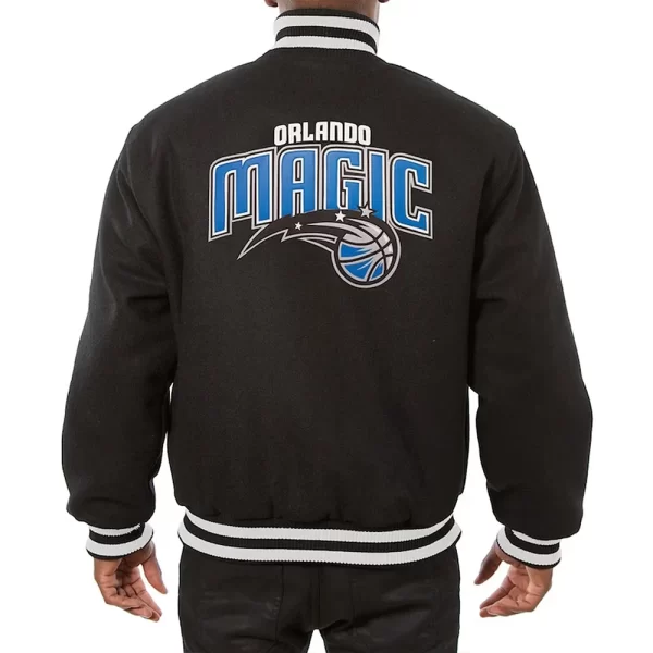 Black Orlando Magic Varsity All Wool Jacket