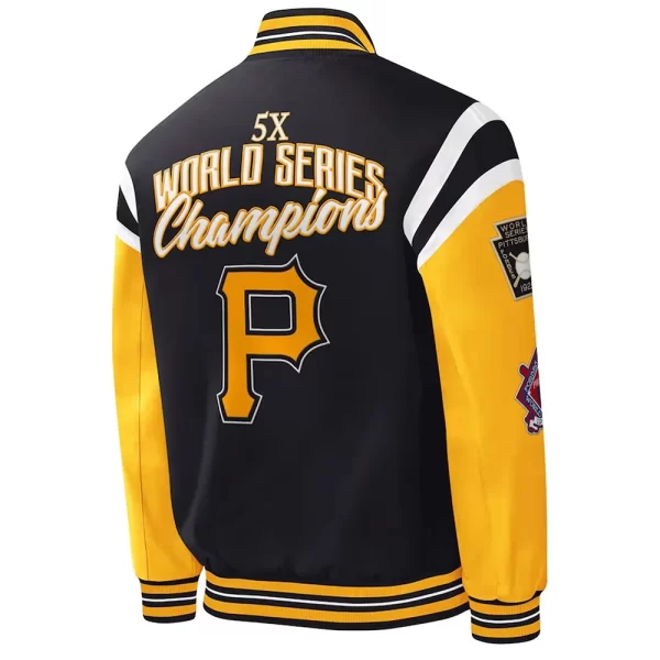 Black and Yellow Pittsburgh Pirates World Series Champions Full-Snap Jacket