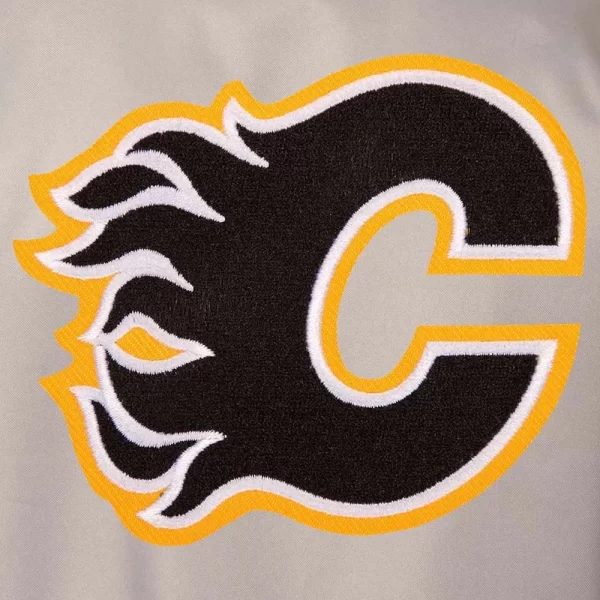 Calgary Flames Poly-Twill Black & Gray Jacket