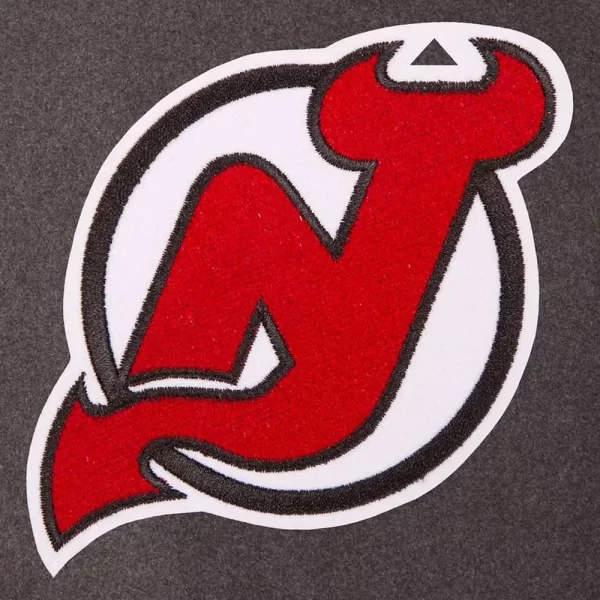 Charcoal and Black New Jersey Devils Varsity Jacket