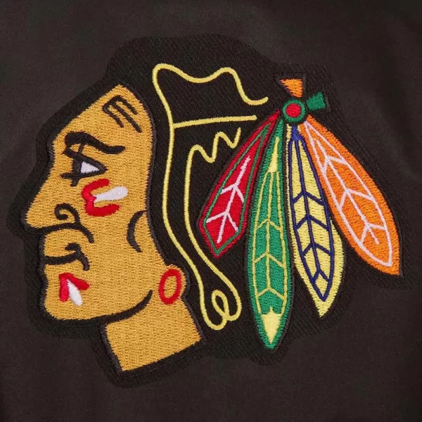 Chicago Blackhawks Red & Black Poly-Twill Jacket