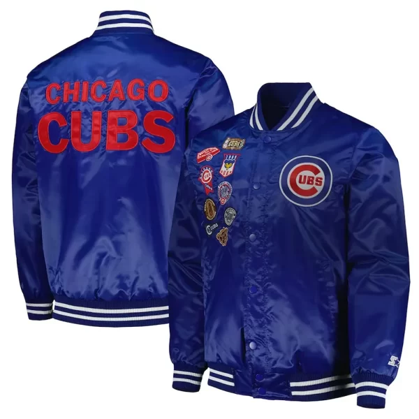 Chicago Cubs Patch Royal Jacket