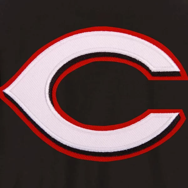 Cincinnati Reds Black and Red Wool Varsity Jacket
