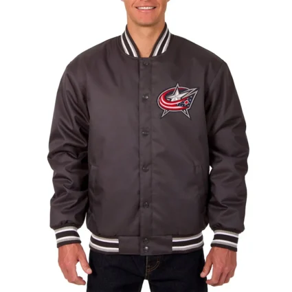 Columbus Blue Jackets Gray Poly Twill Jacket