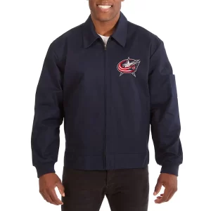 Columbus Blue Jackets Workwear Navy Blue Cotton Jacket