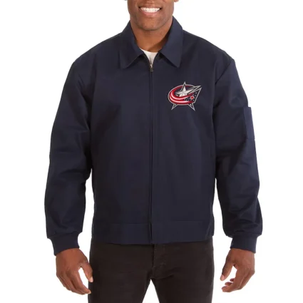 Columbus Blue Jackets Workwear Navy Blue Cotton Jacket