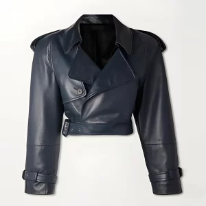 Daniela Melchior’s Saint Laurent Belted Leather Jacket