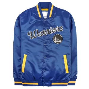 Exclusive Golden State Warriors Satin Blue Jacket