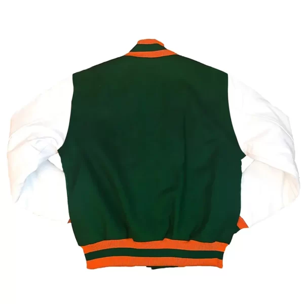 Florida A&M University Varsity Wool and Leather Full-Snap Jacket