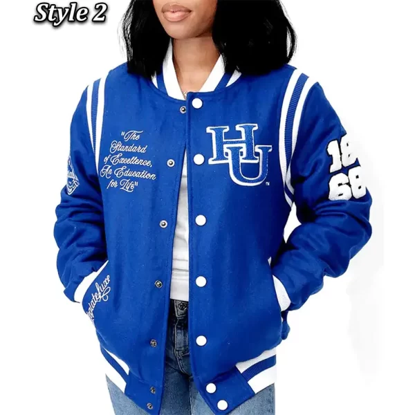 Hampton University Royal Varsity Wool Jacket