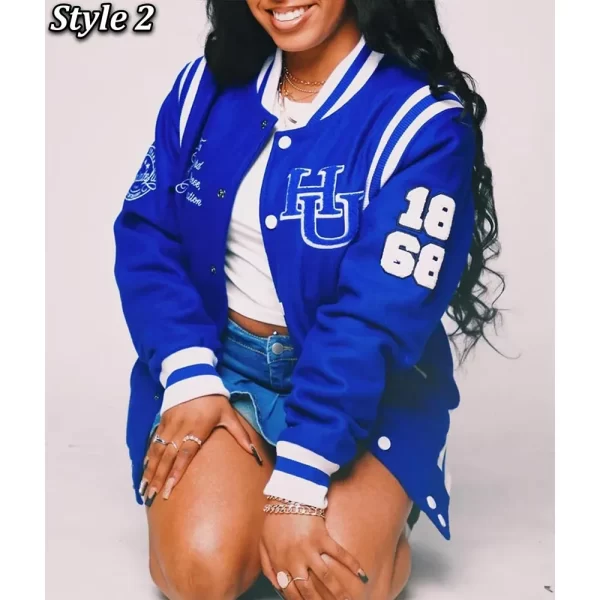 Hampton University Royal Wool Varsity Jacket