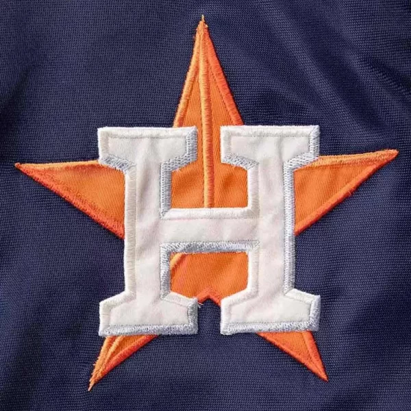 Houston Astros Navy Vintage Varsity Satin Jackets