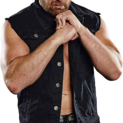 Jon Moxley AEW Denim Black Vest