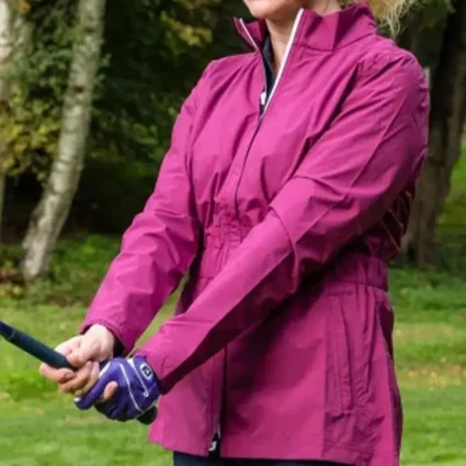 Katie Dawkins FootJoy Hydrolite Purple Jacket