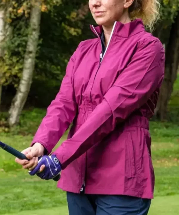 Katie Dawkins FootJoy Hydrolite Purple Jacket