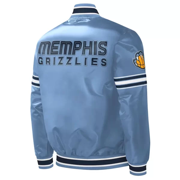 Light Blue Starter Slider Memphis Grizzlies Full-Snap Satin Jacket