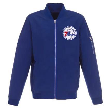 Lightweight Philadelphia 76ers Bomber Nylon Jacket