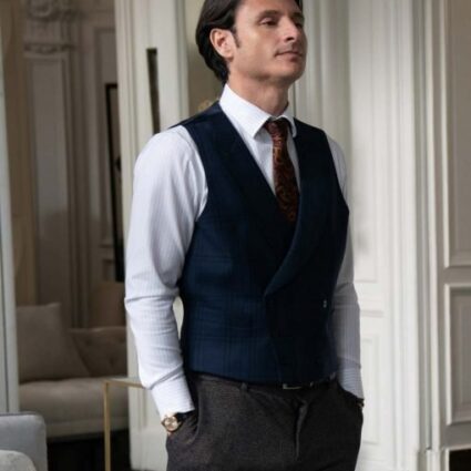 Mathieu Cadault Emily In Paris Blue Vest