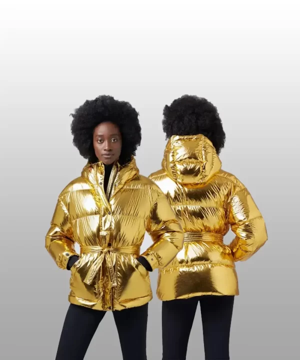 Metallic Oversized Down Parka Jackets