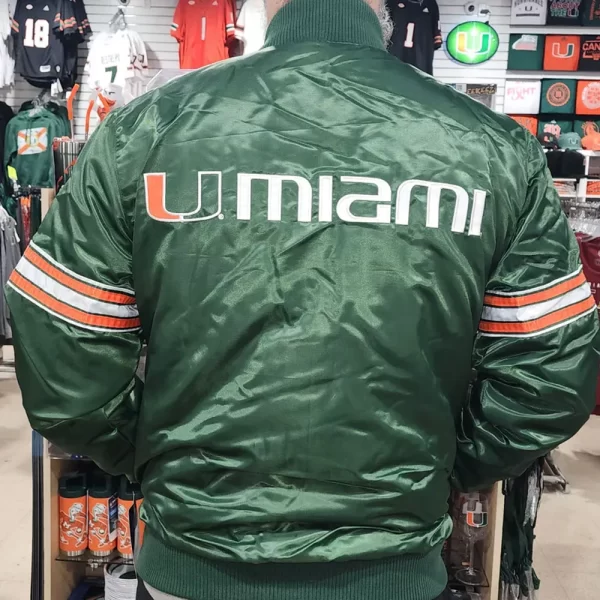 Miami Hurricanes Slider Green Jackets