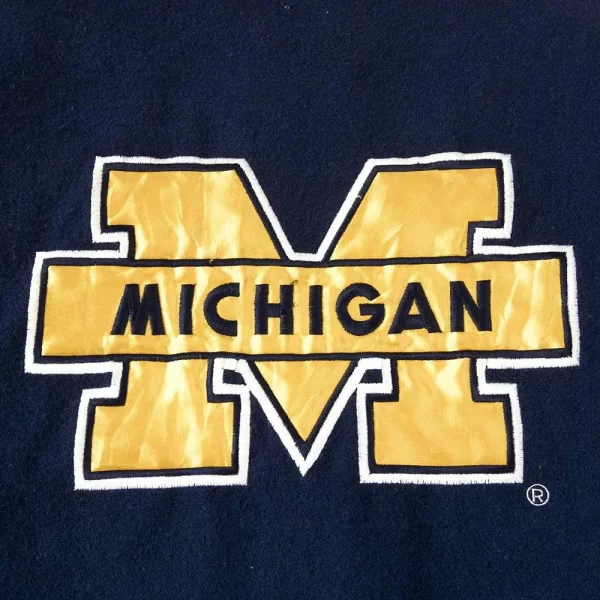 Michigan Wolverines Navy and Yellow Varsity Wool Jackets