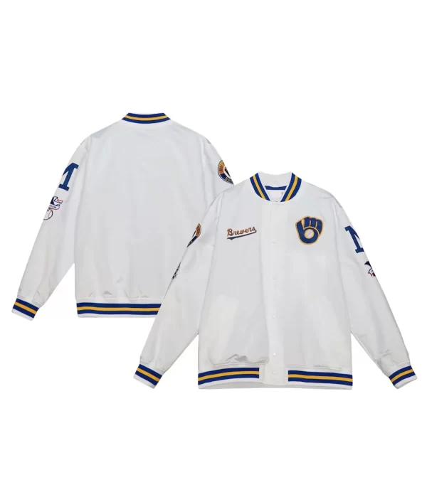 Milwaukee Brewers City Collection Varsity Satin Jacket