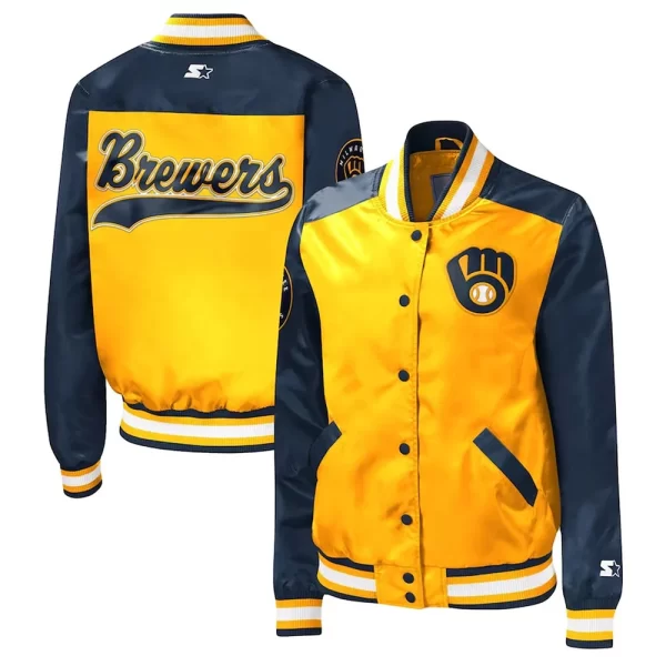 Milwaukee Brewers Varsity Satin Jacket