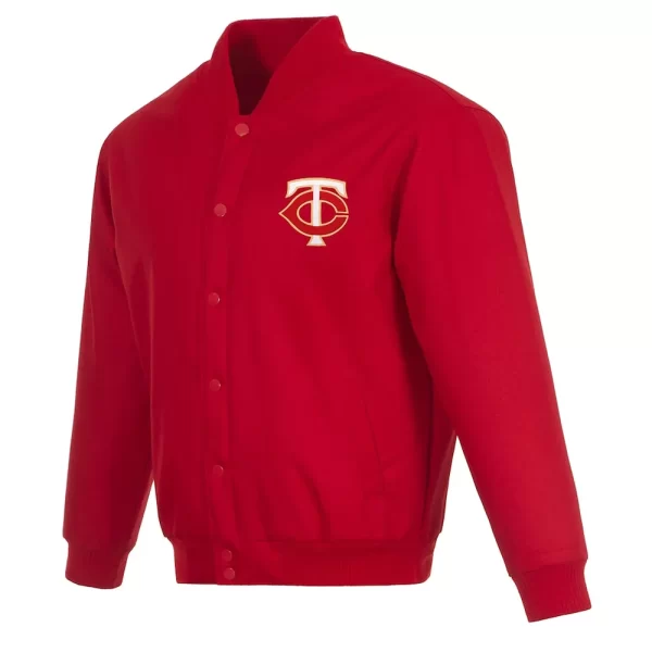 Minnesota Twins Red Poly-Twill Full-Snap Jacket