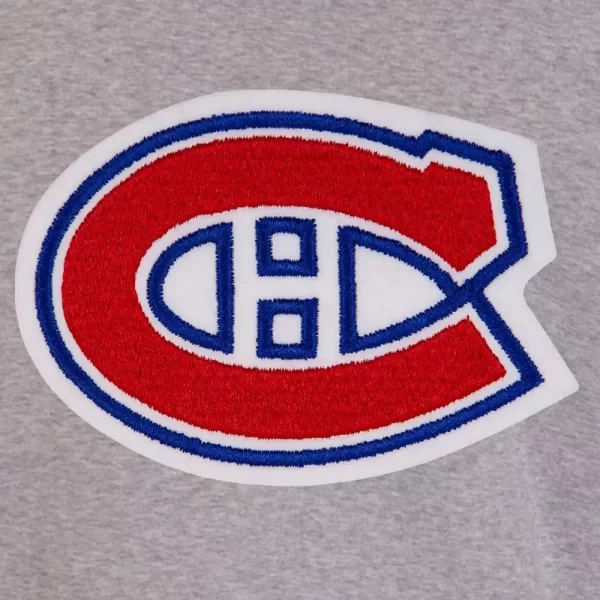 Montreal Canadiens Gray and Black Wool Varsity Jacket