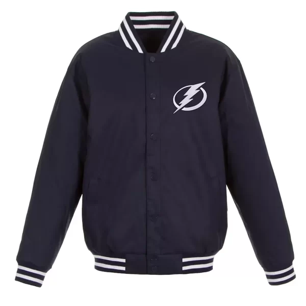 Navy Blue Tampa Bay Lightning Front Hit Poly Twill Jacket