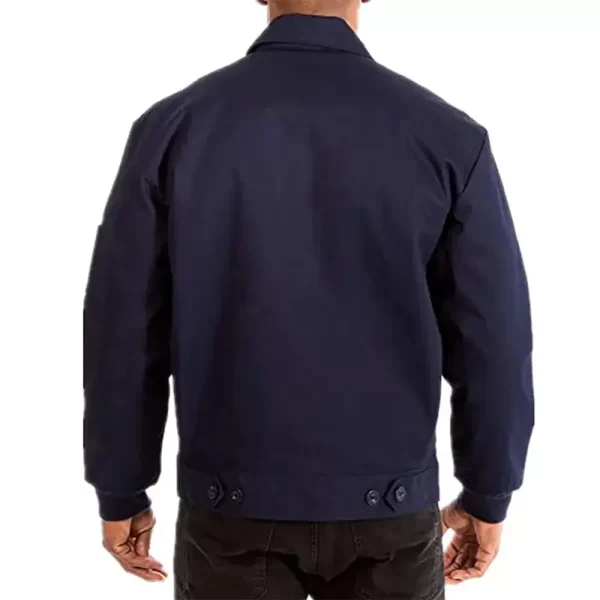Navy Columbus Blue Jackets Workwear Full-Zip Cotton Jacket