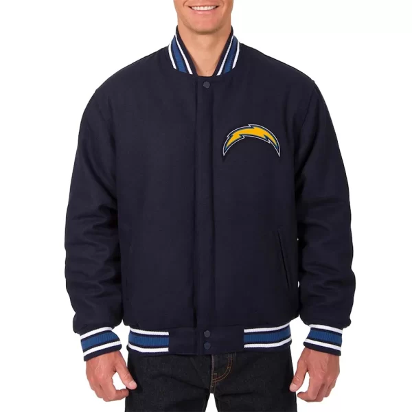 Navy Los Angeles Chargers Varsity Wool Jacket