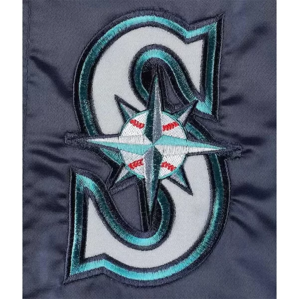 Navy Seattle Mariners Midfield Satin Jackets