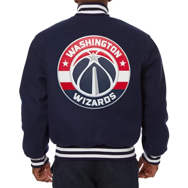 Navy Washington Wizards Full-Snap Varsity All Wool Jacket