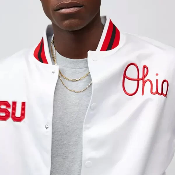 Ohio State University Satin White Jackets