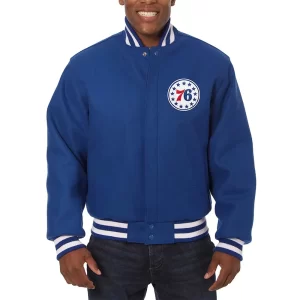 Philadelphia 76ers Royal Blue Varsity All Wool Jacket